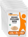 BulkSupplements.com Psiliu organic Psiliu Husk pulbere - Psyllium Husk pulbere pentru copt, fibra supliment - gluten gratuit, 1.4g per Serving, 1kg (2,2 lbs) (Pachet de 5)