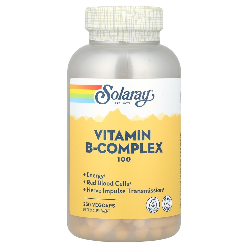 Solaray B Complex Supliment, 100mg, 250 Conte