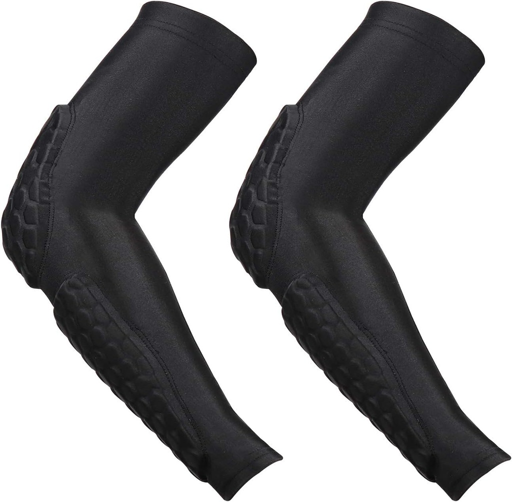 GUOZI Arm Elbow Maneci, [2 Pack] Honeycomb Braț anti-accident Pad-uri Elbow pentru Tineret Sport Fotbal Baschet Volei