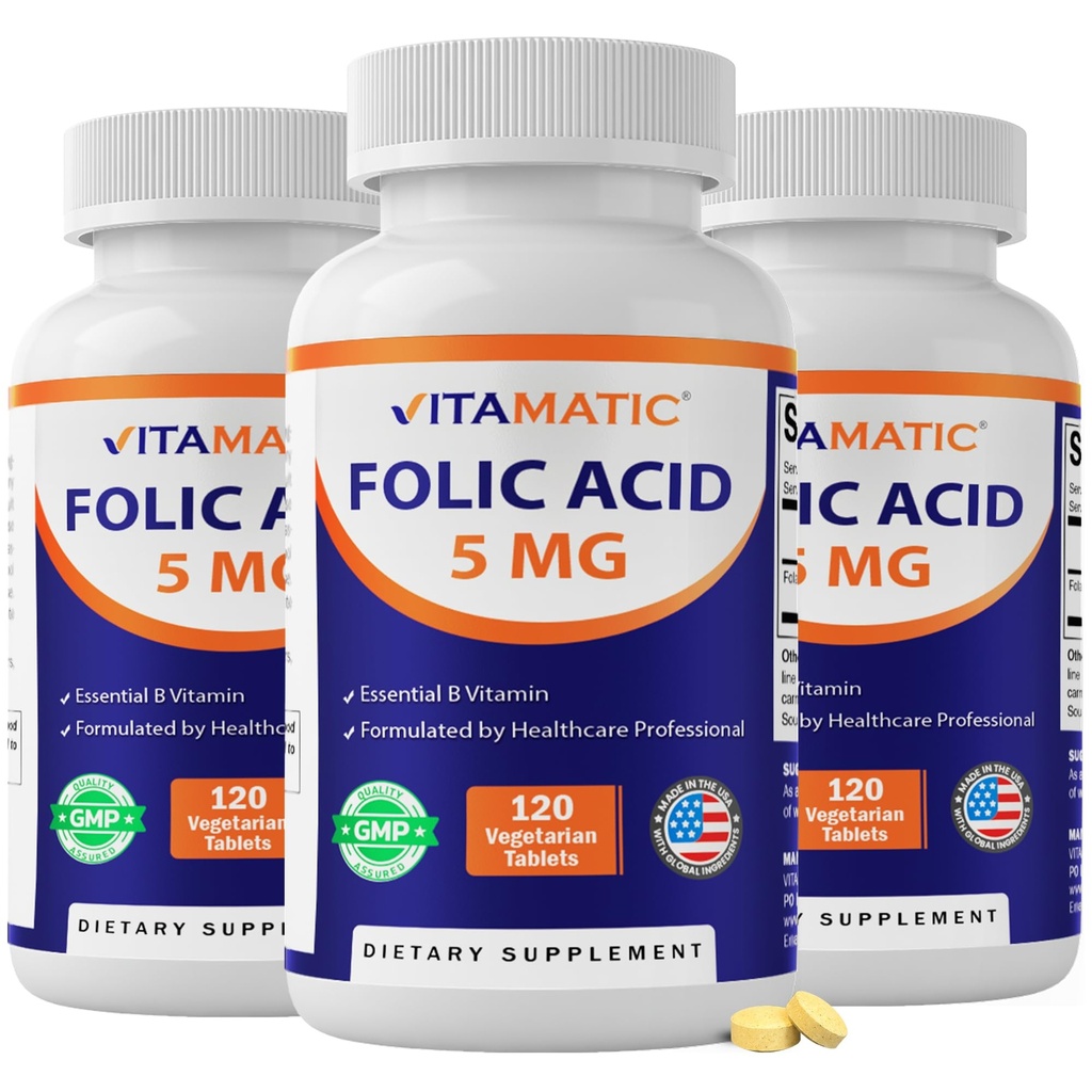 Vitamatic Folic Acid 5mg (5000 mcg) 