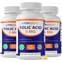 Vitamatic Folic Acid 5mg (5000 mcg) 