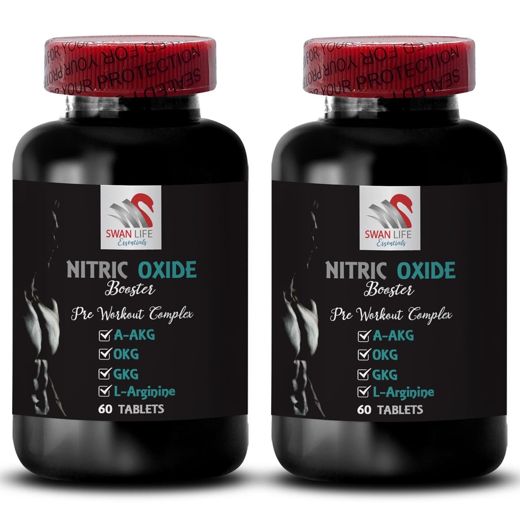 Supliment de zi cu zi - NITRIC OXIDE BOOSTER - suplimente de oxid de azot pentru bărbați, supliment de exercițiu, stimularea performanței, Focus de putere, Formula de rezistență, Booster de rezistență, potențator muscular 2 flacon 120 Tab-uri