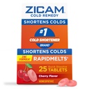 Zicam Rece Remedy Zinc Rapidmelts, Aromă de cireșe, Homeopatic, Medicina de scurtare la rece, Scurtează durata rece, 25 Conte
