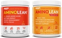 RSP NUTRITION Vegan AminoLean Pre Workout Energy (Mango 25 Serviri) cu AminoLean de recuperare post antrenament Boost (Blood Orange 30 Servings)