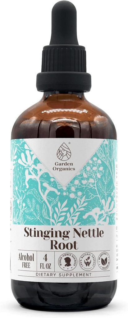 Stinging Nettle rădăcină de alcool-liber extract de tinctură naturală, booster de sistem imunitar, picături de lichid realizate din 100% (4 fl oz)