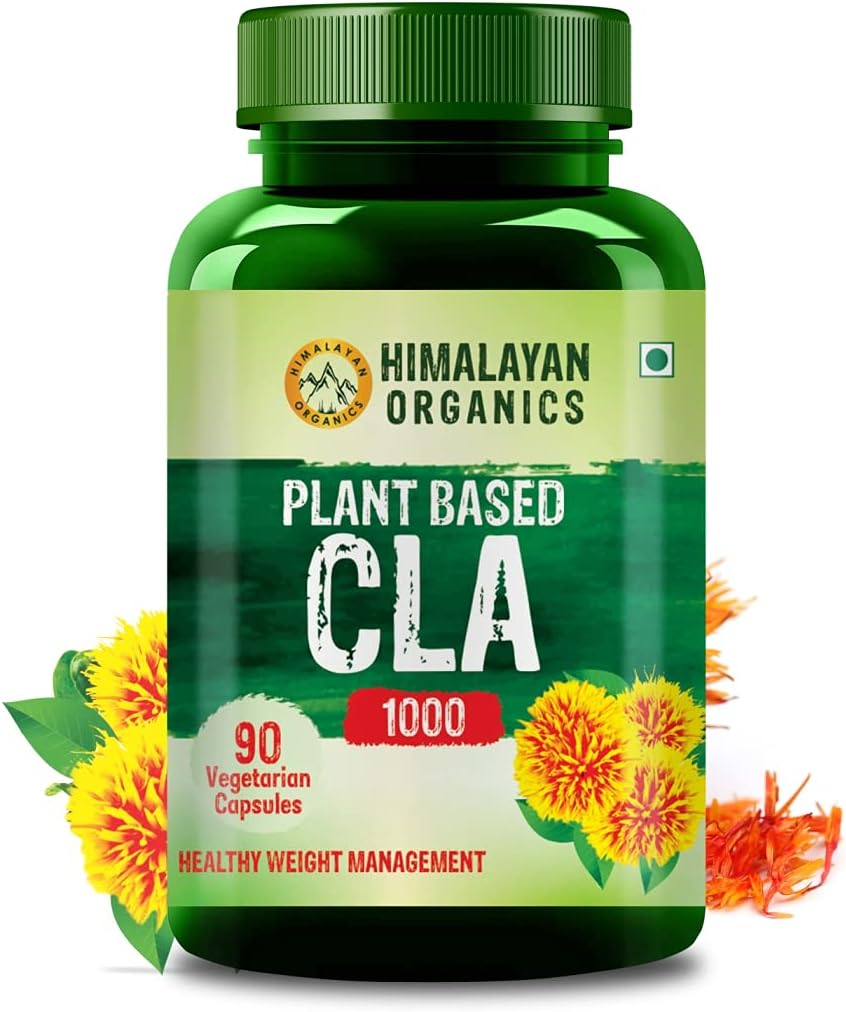Himalayan Organics Organics Plant based CLA 1000 Saffflower Ulei Extract de grăsime Burner Supliment 