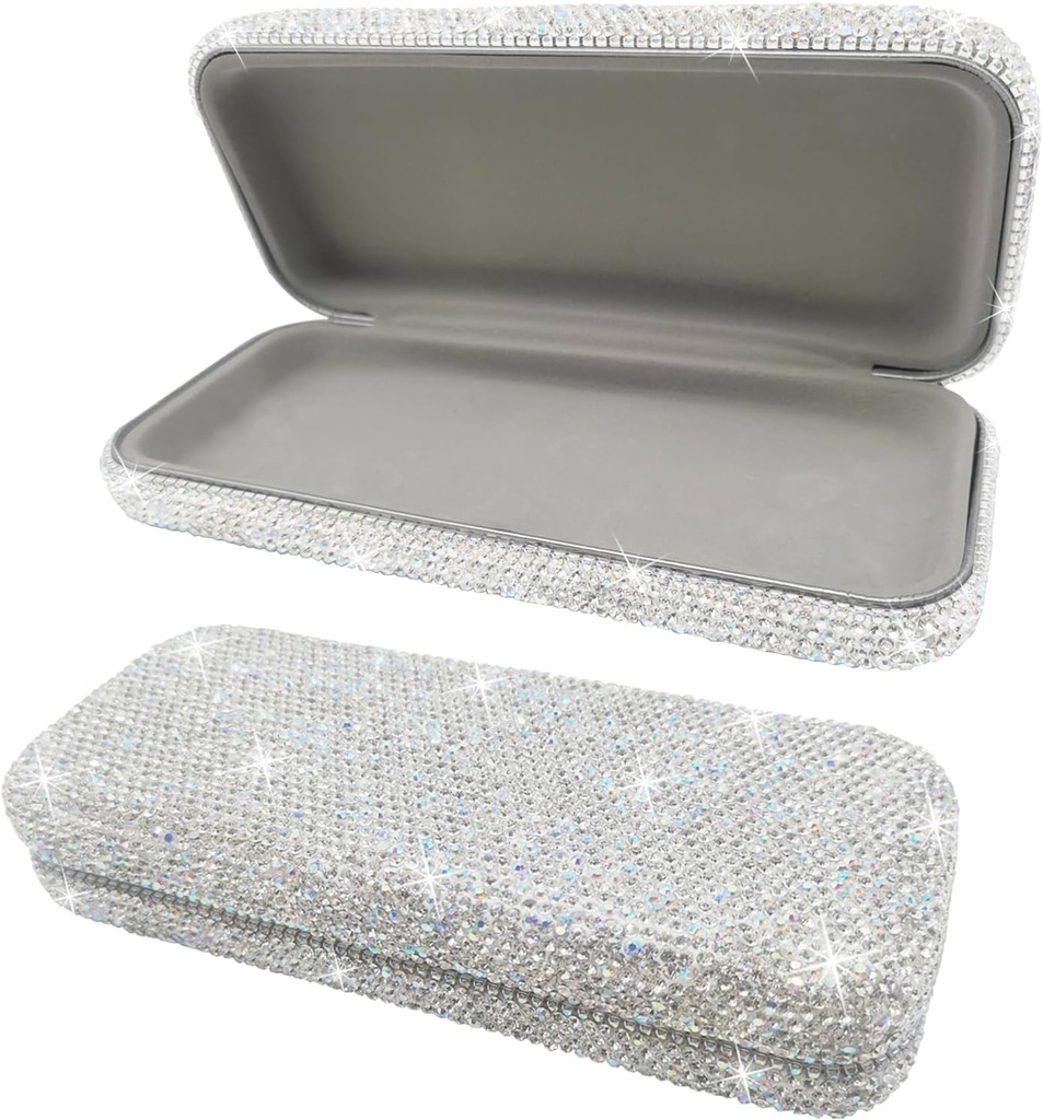 Bling Sunglasses Case,Shiny Diamond Sunglasses Hard Case Cute Ochelari,Rhinestone Eyeglass Case pentru femei