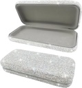 Bling Sunglasses Case,Shiny Diamond Sunglasses Hard Case Cute Ochelari,Rhinestone Eyeglass Case pentru femei