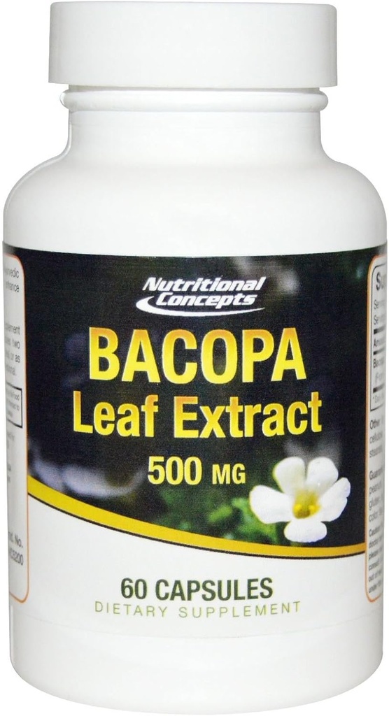 Extract de frunze de Bacopa - 500 mg - 60 capsule