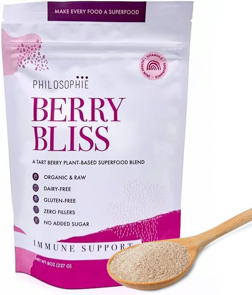 Filosofie pe bază de plante Superfood Powder - Pudra de proteine Vegan cu proteine din orez, Maca Root Powder & Acai Berry - organic Dairy Free Superfood Blend - Pulbere de proteine fără îndulcitori artificiali