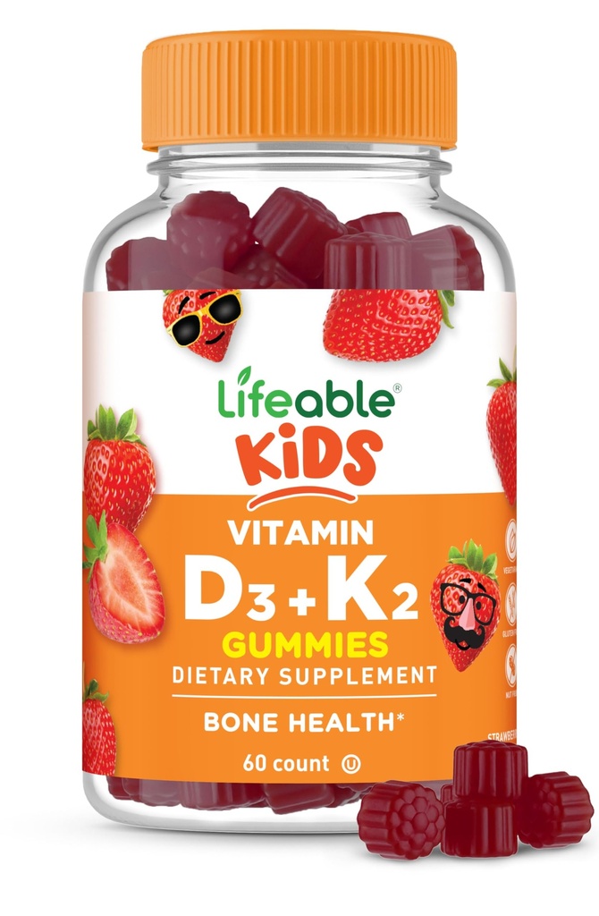 Kids Lifeable Vitamina D3 K2 Gumies 