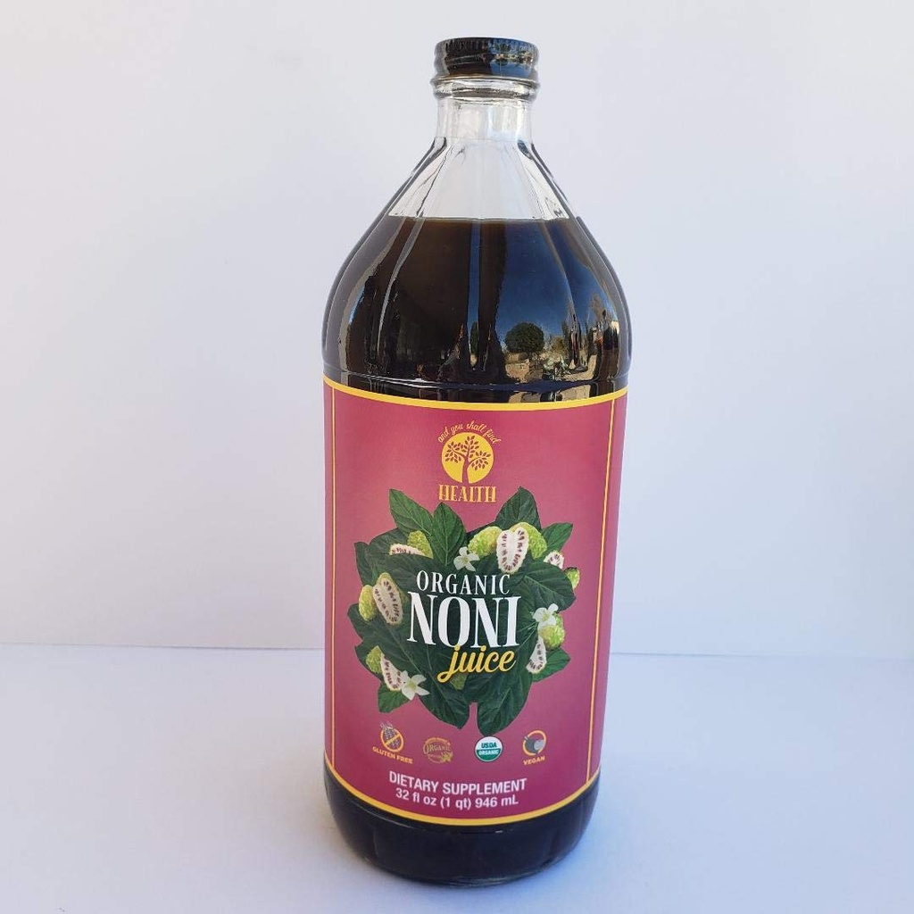 Organic numai NONI 100% pur de fructe suc de 32 oz (1qt) sticla de sticla - Flavanol, mineral & vitamina bogat 30g întreg Noni Superfruit per 1 oz - Gluten-gratuit