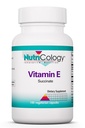 Nutricologie Vitamina E Supliment Succinat - pentru bărbaţi şi femei, 400 UI D- Alfa- Tocoferil, Antioxidant, Capsule vegetariene - 100 Conte