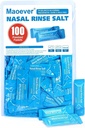 Neti Pot Pachete de sare - 100 Pachete saline individuale înfăşurate pentru Wash Nasal 