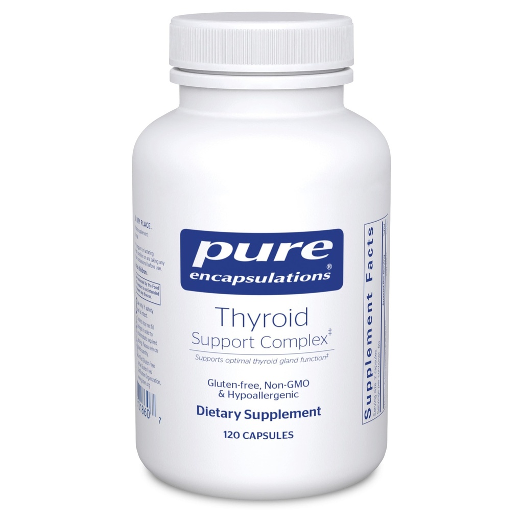 Pure Encapsulations Tiroidal Support Complex - Suports tiroidy Health* - Antioxidant Perfuzion - with Ashwagandha & Iod - Non-GMO & Vegetarian - 120 Capsule