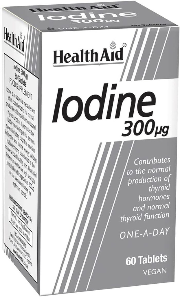 Ajutor pentru sănătate 300mcg comprimate de iod - ambalaj de 60 comprimate