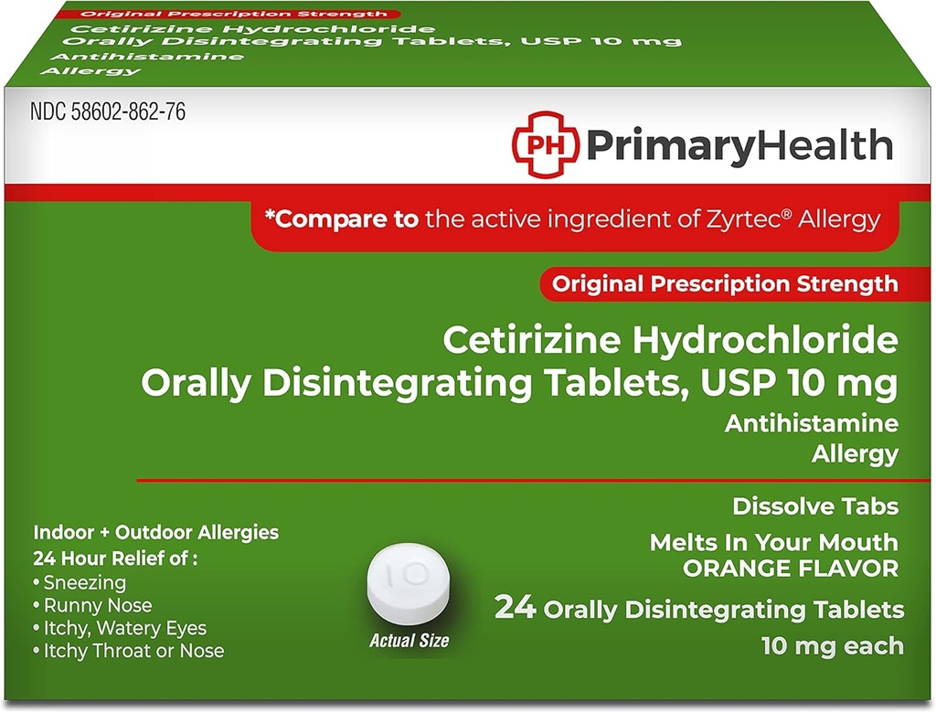 Cetirizină Hcl, 10 mg Odt, 24 Conte, 24 Conte