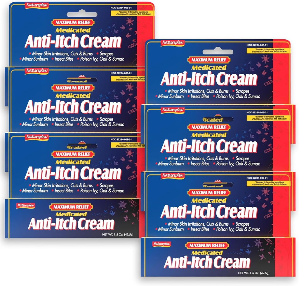 Natureplex maxim de ajutor medicamentate anti-Itch Cream 1.5oz (6 ambalaj) 