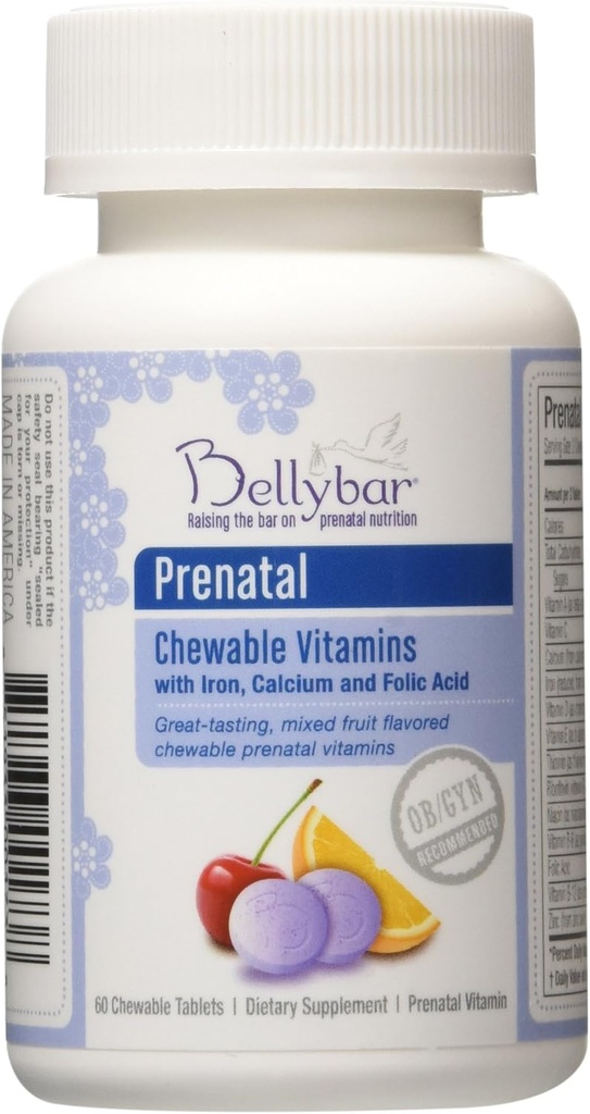 Vitamine masticabile prenatale de Bellybar 60 file