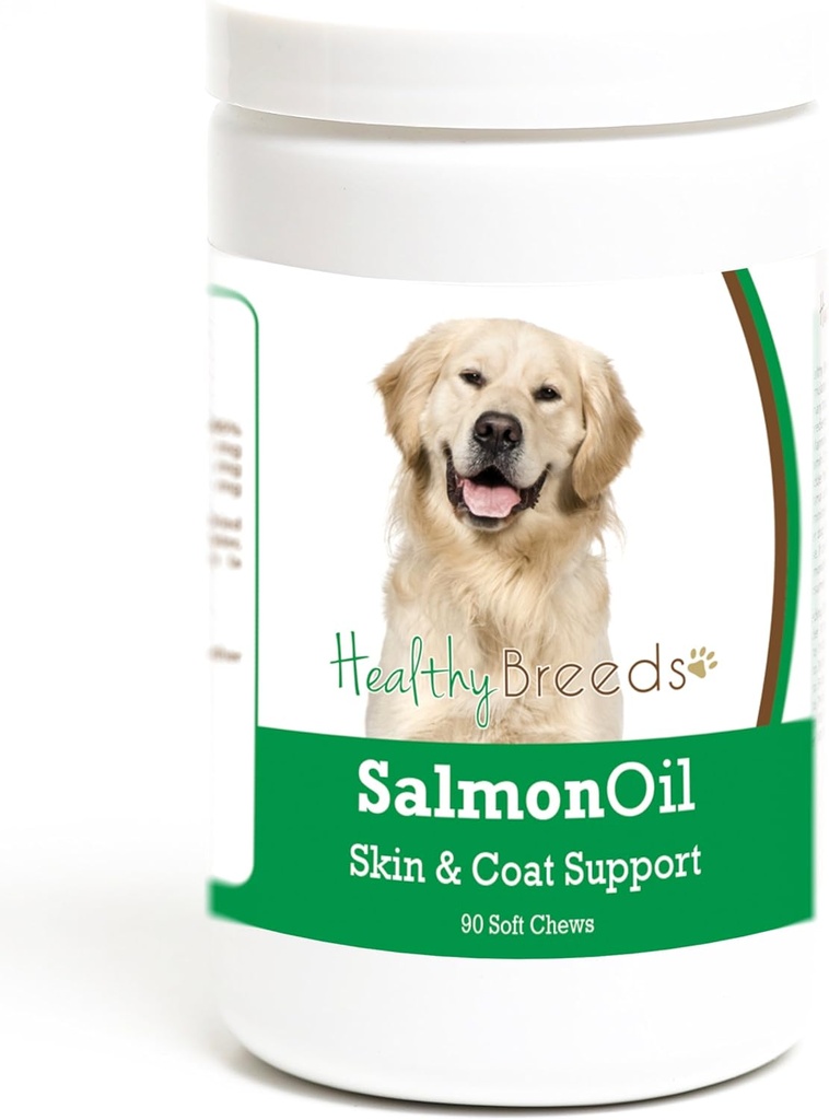 Rase sănătoase Golden Retriever Somon ulei moale Chews 90 Count