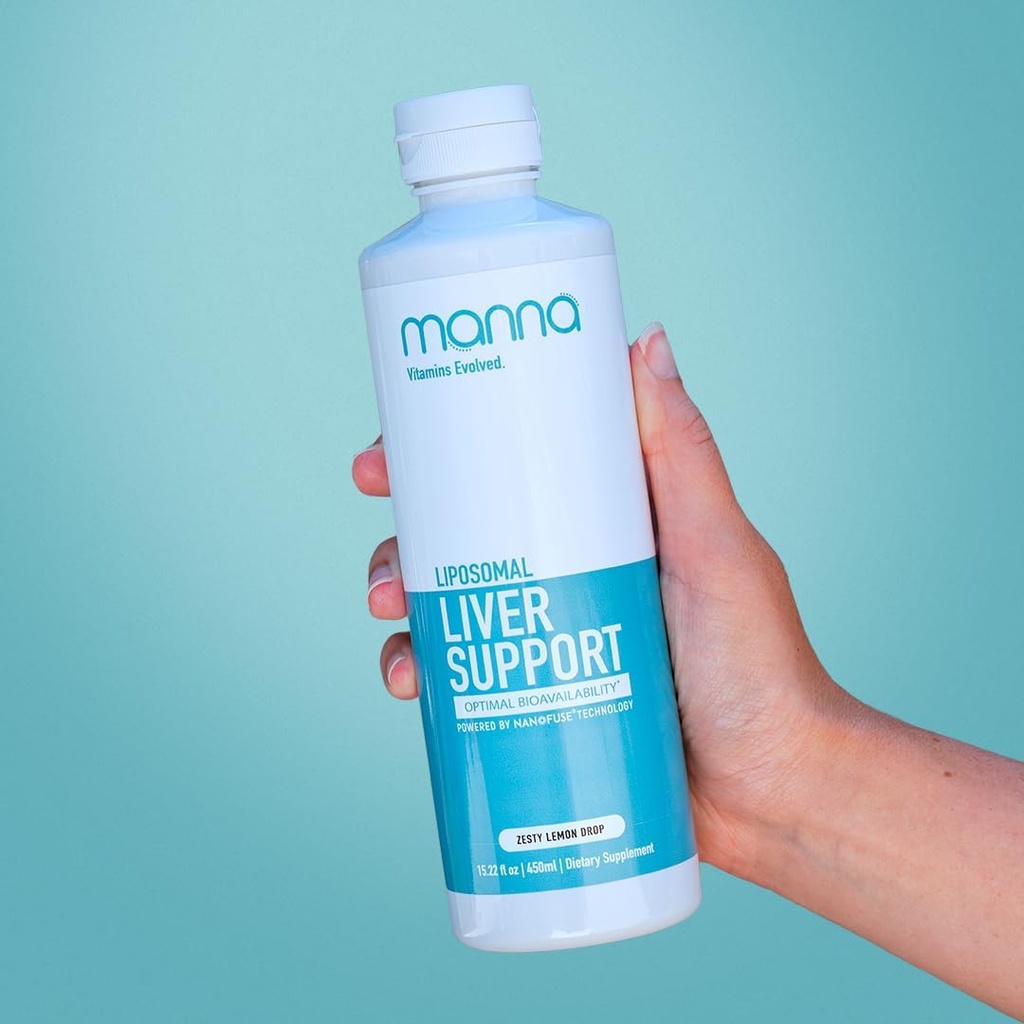 Manna Liposomal de sprijin hepatic - Ficat curata dezintoxicare & reparare - Suplimente de sprijin pentru ficat pentru femei si barbati