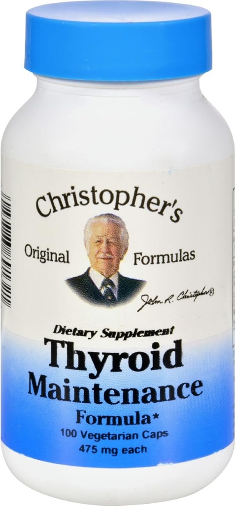 Întreţinerea tiroidiană Christopher - 485 mg - 100 Capsule vegetariene
