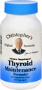 Întreţinerea tiroidiană Christopher - 485 mg - 100 Capsule vegetariene