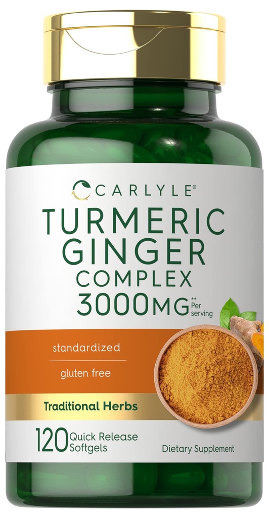 Carlyle Turmeric şi Ginger Supliment 3000 mg 
