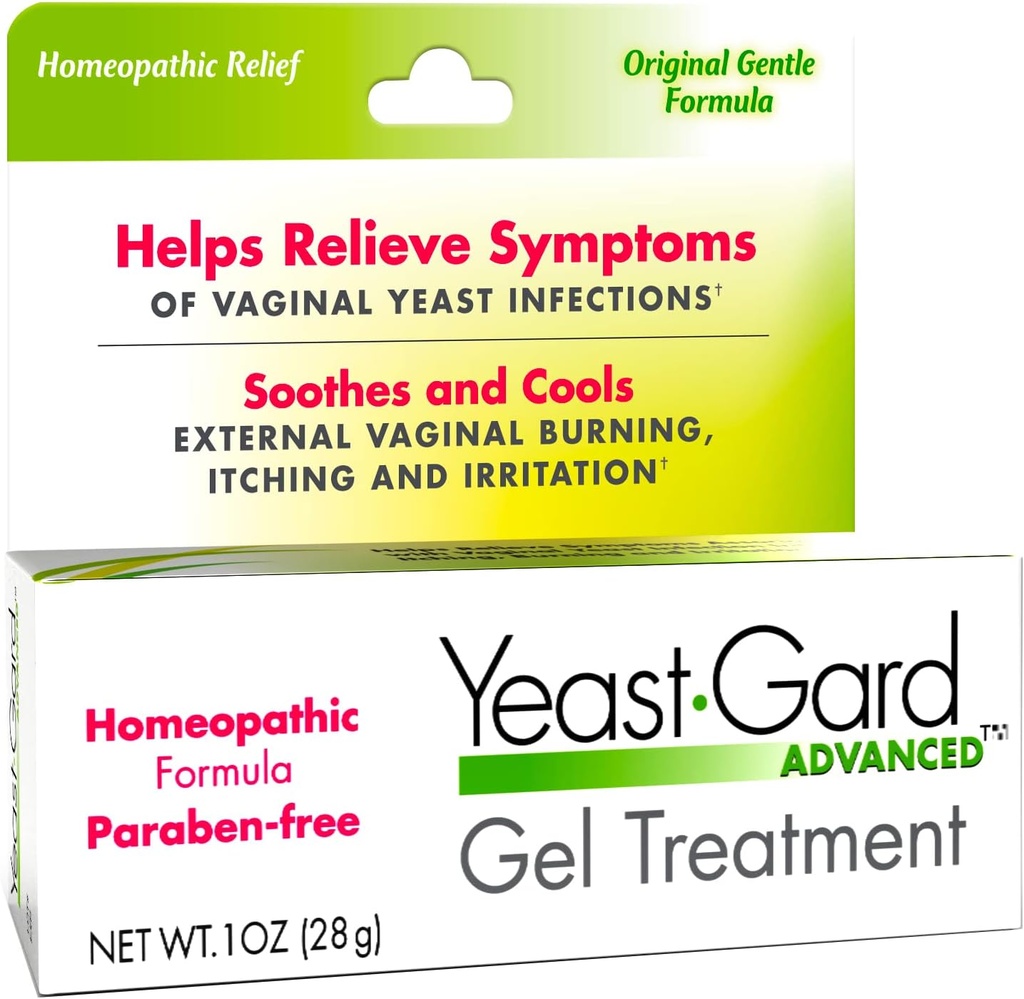 YeastGard Avansat Homeopathic Tratament Datorie Gel Vaginal - Alb 1 oz