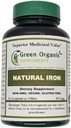 (Pachet de 1) Suplimente organice verzi de fier, 2000mg capsule organice de fier, 90, manual realizate, Vegan, non-GMO, & Gluten capsule naturale de fier