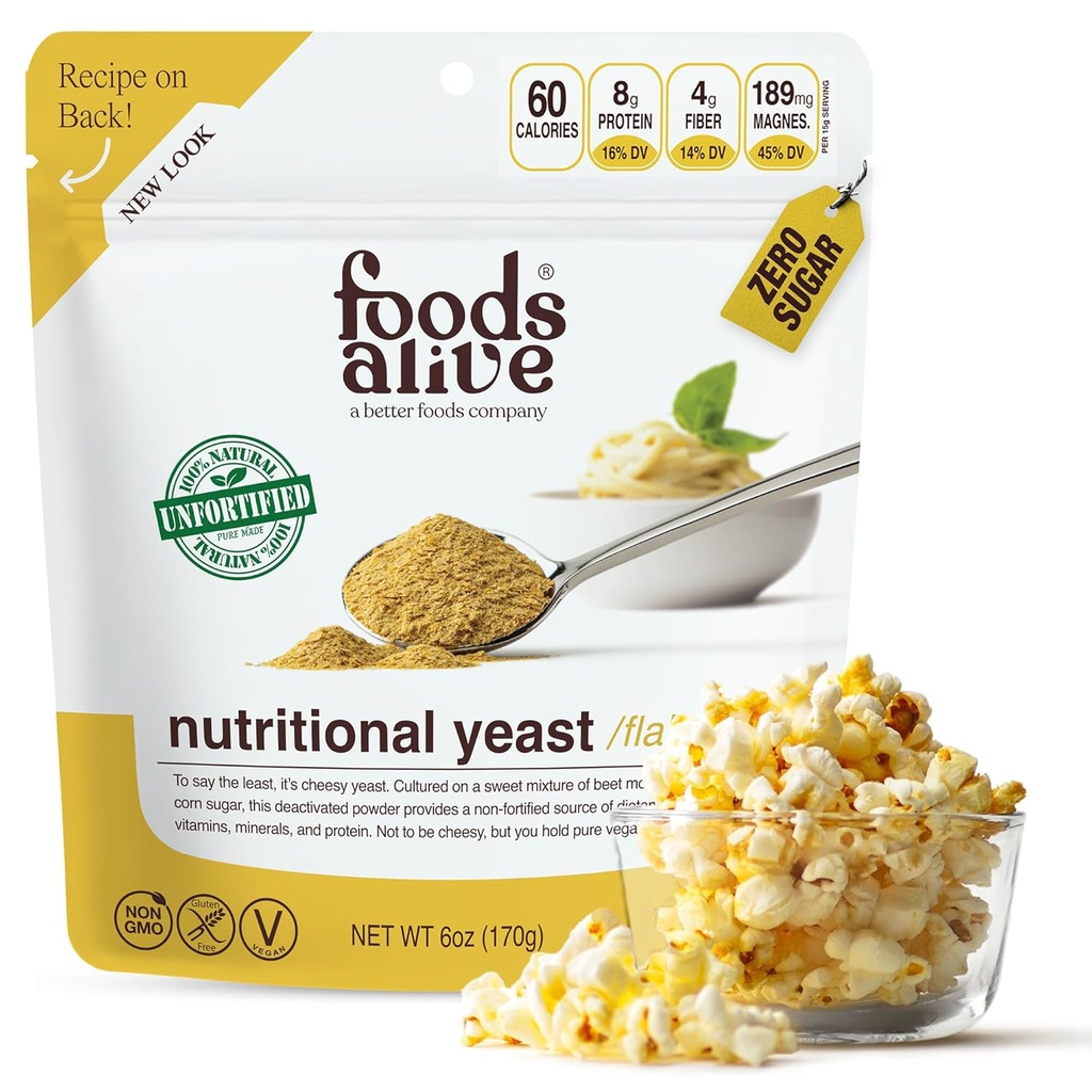 Alimente vii Premium ne Fortificat Drojdii nutritive Flakes, 6 uncii de brânză vegană nefortificată