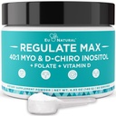 Regulează MAX Myo-Inositol & D-Chiro Inositol Supliment pulbere pentru femei cu vitamina D & Folate POSS Nutritional Support, Hormone Echilibru & Fertility Support, Nearomat 60 Serviri