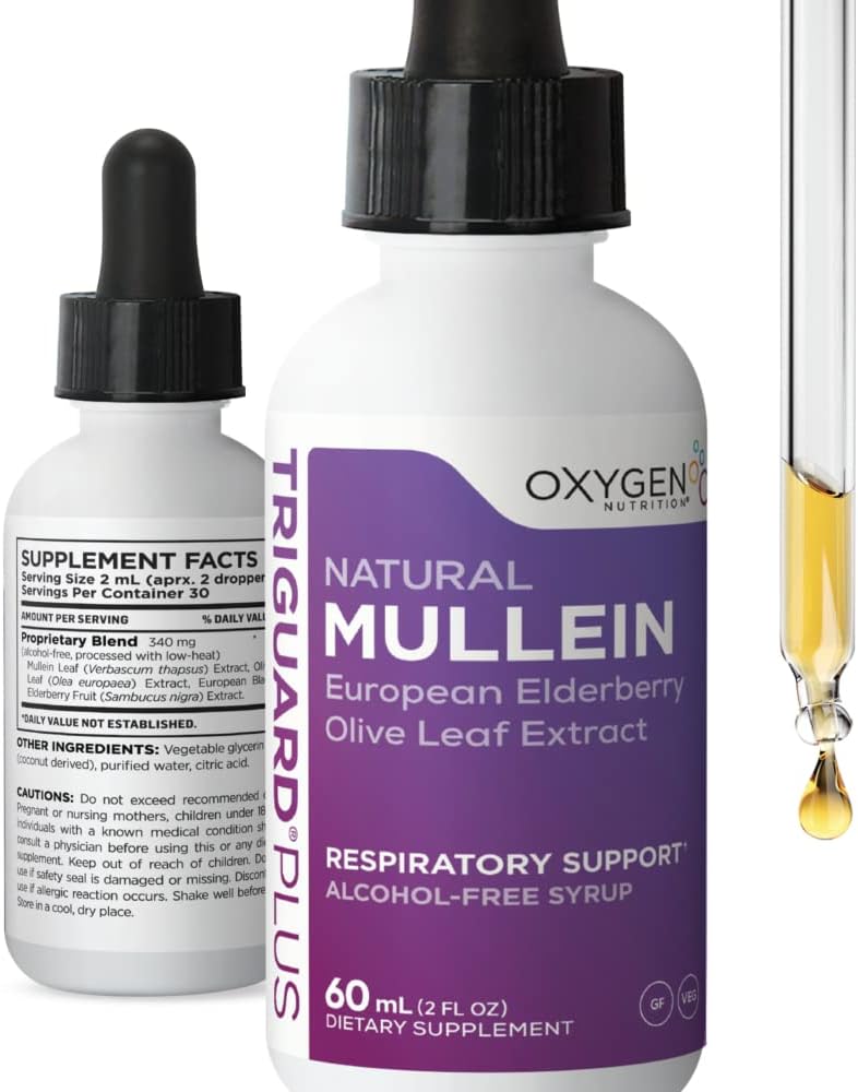 TriGuard MULTELEIN Plus - Extract de frunze de Mullein, extract de frunze de soc si extract de masline 2 fl oz 