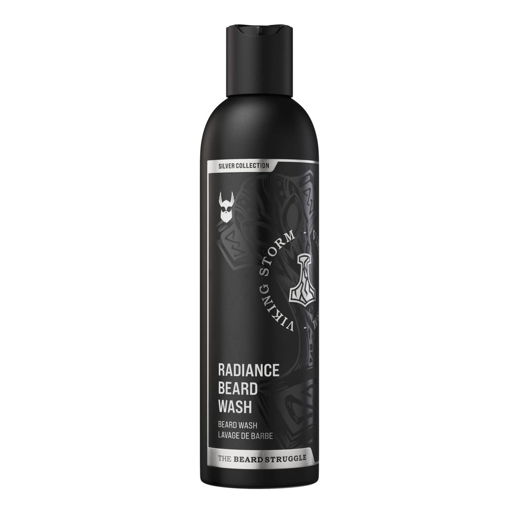Lupta barbă Radiance Beard Wash - Deep Clean & Hydrated Beard Care - Viking Beard Sampon pentru bărbați (8 Fl oz) - Silver Collection- Gold Collection - Platinum Collection