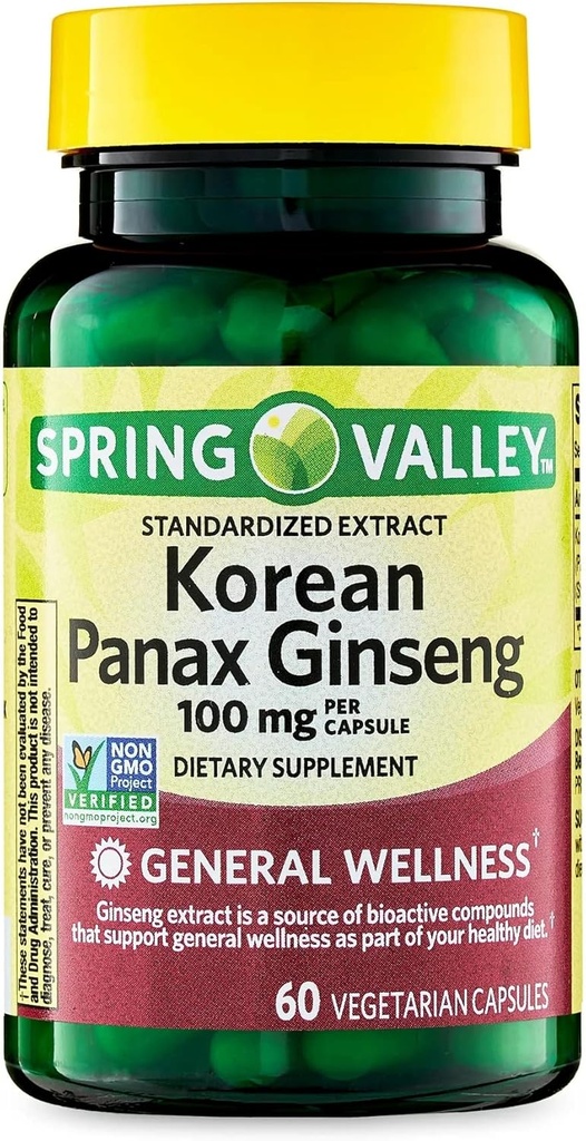Convergenta capsule coreene Panax Ginseng Vegetarian, 100 mg, 60 Conte