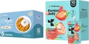 Hethstia Konjac Jelly Strawberry Flavor cu Colagen Peptides 10 Packs și Konjac Rice Gluten gratuit 12 Packs Calorie scăzut, Keto, Sugar Free, Hrană sănătoasă