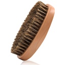 Boar Bristle Hair Barbă Perie pentru bărbați - periuță cu barbă moale mici, Perie din lemn pentru bărbați de călătorie mustață