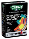 Seria de performante IRONMAN Bandaje antibacteriene, Tehnologie Adeziva Hold Extreme, Bandaje Deget & Knuckle, Material flexibil, Pachet de varietati cu dimensiuni si culori asortate, 20 Conte