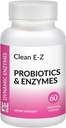 Clean E-Z Candida - Microflora Gut Balance, Candida Cleanse, Digestion of Yeast Cell Walls, Probiotics & Digestive Enzymes, Gut Flora Health 