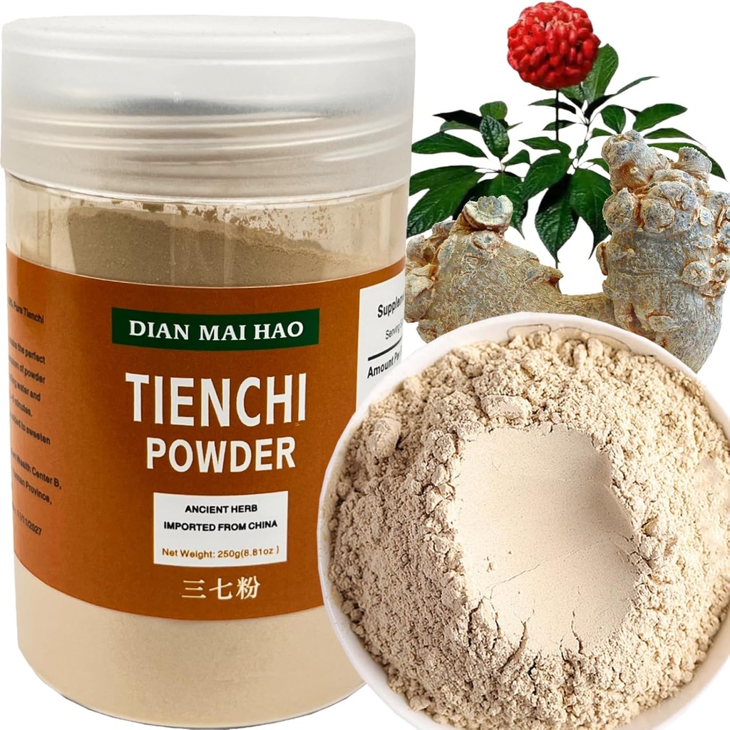 100% Superfine pure naturale Yunnan Wenshan Notoginseng Tien Chi Root San Qi Tienchi Powder 250g