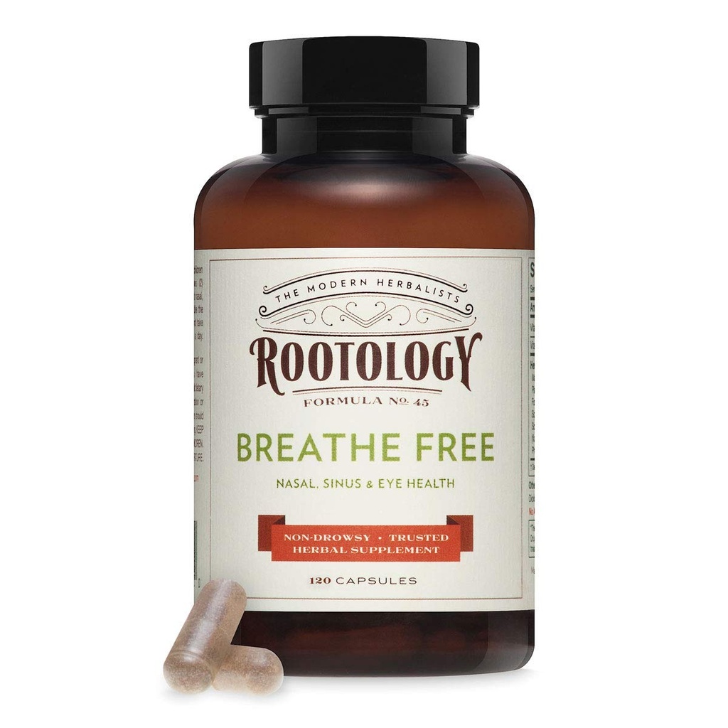 Rootoology Respira liber - Nasal natural & Sinus Relief - Acţiune rapidă, non-Drowsy - 120 capsule...