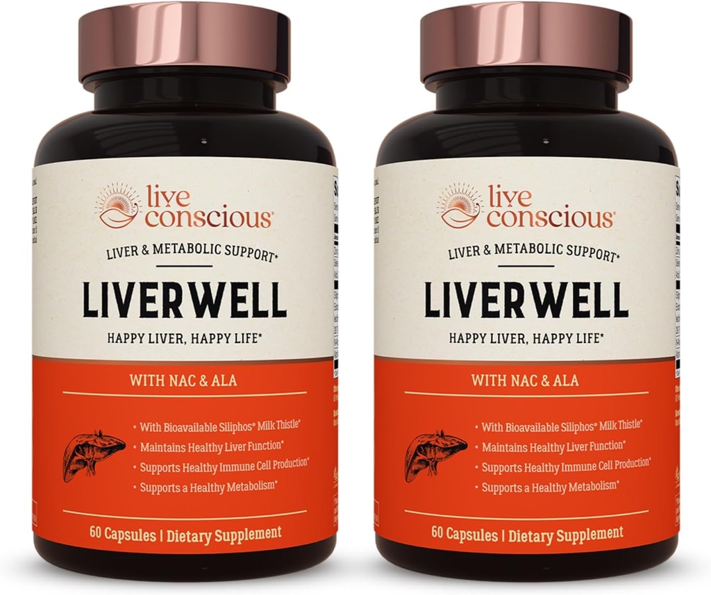 Ficat bine ficat Curățare, întinerire, suport metabolic - Suplimentul hepatic pentru sănătatea ficatului w / Extract Biodisponibil de carne de vită, N-acetil Cysteine, Acid alfa lipoic, zinc, seleniu - 2 ambalaj