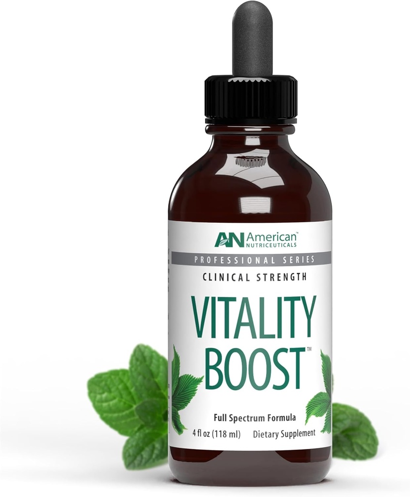 American Nutriceuticals - Vitality Boost Acid fuzelian w/Trace picături minerale - Multimineral Supplement -Rich in Aminoacids 