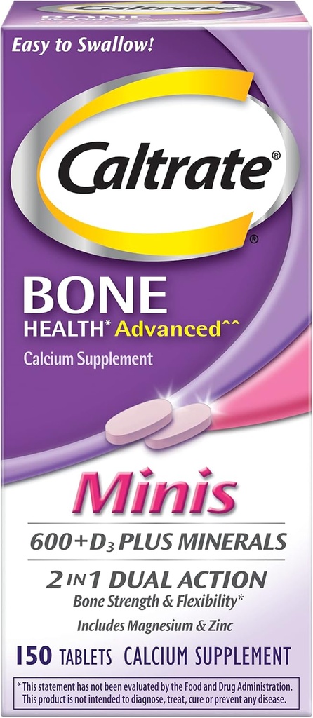 Caltrat calciu & vitamina D3 Supliment Plus Minerale Mini tablete, 150 ea (Pachet de 4)
