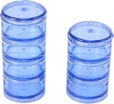 SUPVOX 1 Set Cilindrul stivuitor cutie pilula rotund Săptămânal Pilula container Dispenser pentru și medicamente (albastru)