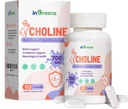 Supliment colină prenatal, 500mg, cu Inositol, B1, B6, Dezvoltarea creierului în Utero / Viața timpurie, Creșterea conținutului de colină în laptele matern, 30 zile de aprovizionare