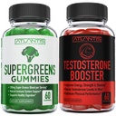 Atlantis Nutrition Supergreen 60 Gummies + Testosteron Booster 2 Pack (120 Gummies)