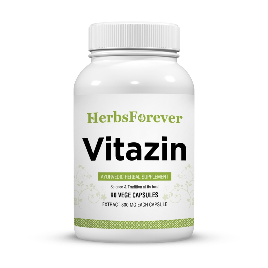 Capsulele de Herbsforever Vitazin Ayurvedic Herbal Supports Energy & Performance provides Fizical and Mental Power 90 Vege Capsules 800 Mg Fiecare