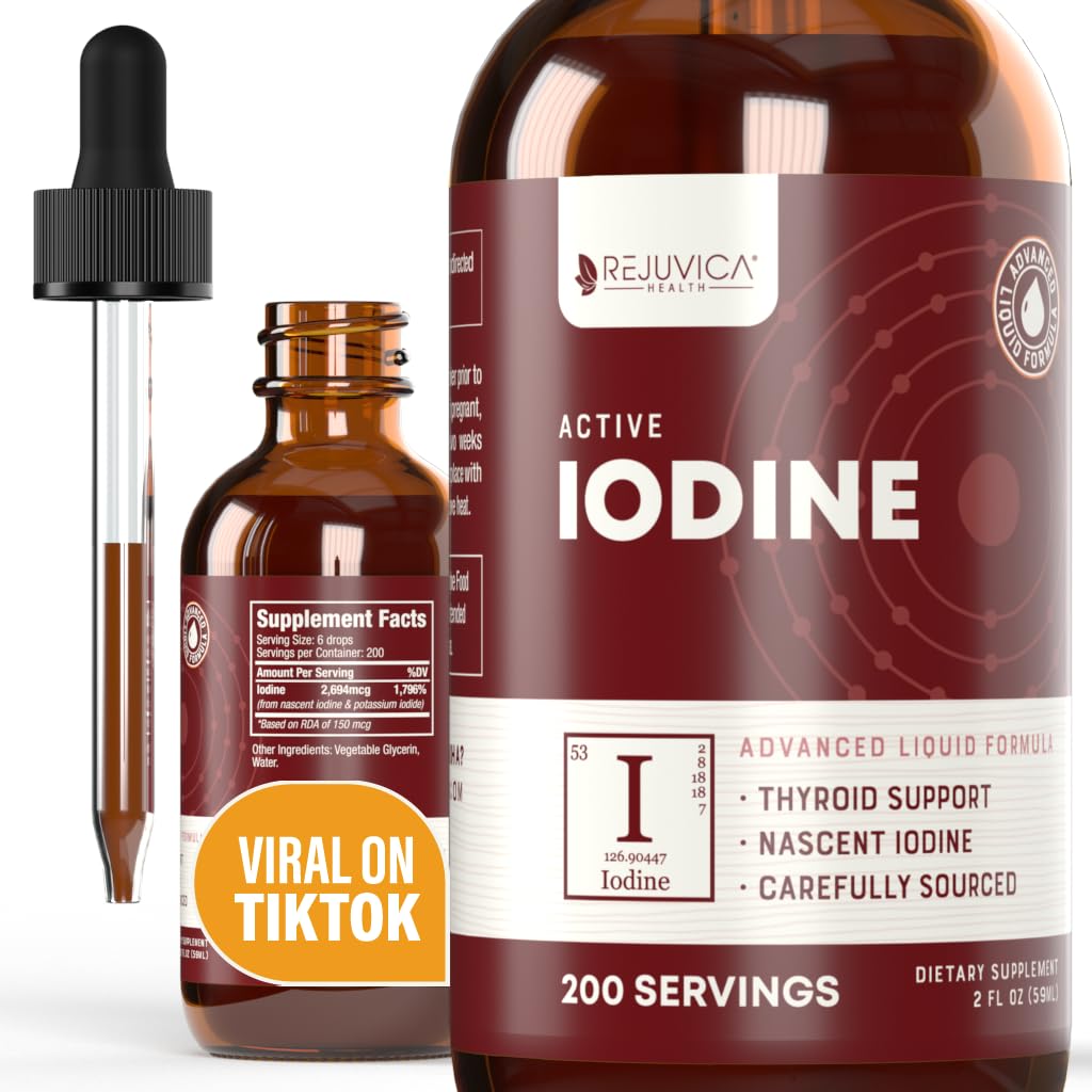 Iod activ - picături de iod nazal - Livrare lichid pentru o mai bună absorbție - susține energie sănătoasă, vitalitate, nivele de iod