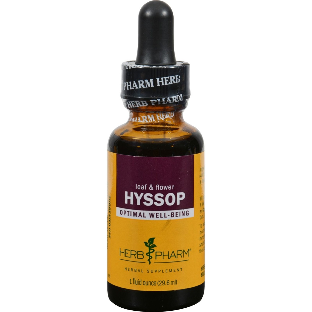 Herb Pharm Certified Organic Hyssop Extract lichid - 1 Once